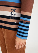 San Jose Round Neck Stripe Jumper - Powder Blue