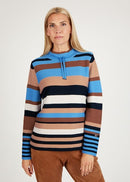 San Jose Round Neck Stripe Jumper - Powder Blue