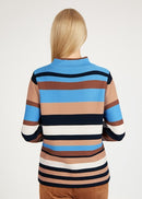 San Jose Round Neck Stripe Jumper - Powder Blue