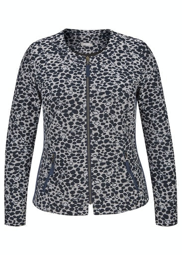 Atlanta Print Jacket - Night Blue