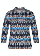 Elements Pattern 3/4 Sleeve T-Shirt - Marine