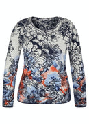 Elements Long Sleeve Print Jumper - Marine