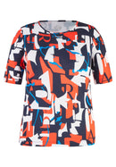 Verona Short Sleeve Print T-Shirt - Marine