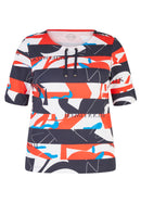 Verona Short Sleeve Stripe T-Shirt - Marine