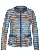 Portofino Button Front Jacket - Jeans Blue