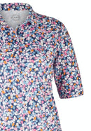 Cuba Short Sleeve Print T-Shirt - Jeans Blue