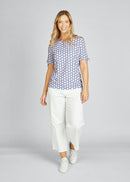 Cuba Short Sleeve Print T-Shirt - Jeans Blue