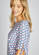 Cuba Short Sleeve Print T-Shirt - Jeans Blue