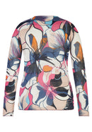 Cuba Long Sleeve Print Jumper - Jeans Blue