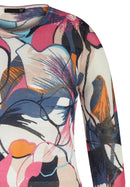 Cuba Long Sleeve Print Jumper - Jeans Blue