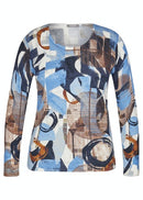 Elements Print Round Neck - Blue