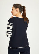 Harvard Round Neck Jumper - Dark Blue