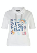 Cuba Drawstring Neck T-Shirt - White