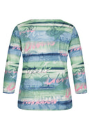 Positano Long Sleeve Print T-Shirt - Jade Green