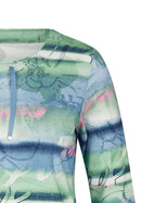 Positano Long Sleeve Print T-Shirt - Jade Green
