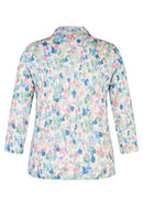 Positano Print Collar T-Shirt - Jade Green