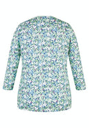 Positano 3/4 Sleeve Print T-Shirt - Jade Green