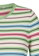 Positano Round Neck Stripe Jumper - Jade Green