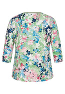 Positano 3/4 Sleeve Print T-Shirt - Jade Green