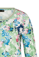 Positano 3/4 Sleeve Print T-Shirt - Jade Green