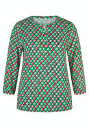 Tobago Long Sleeve Print T-Shirt - Apple