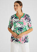 Tobago Short Sleeve Print T-Shirt - Apple