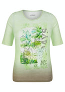 Short Sleeve Print T-shirt - Light Olive
