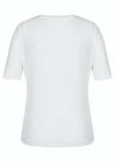 Short Sleeve Round Neck T-shirt - Natural