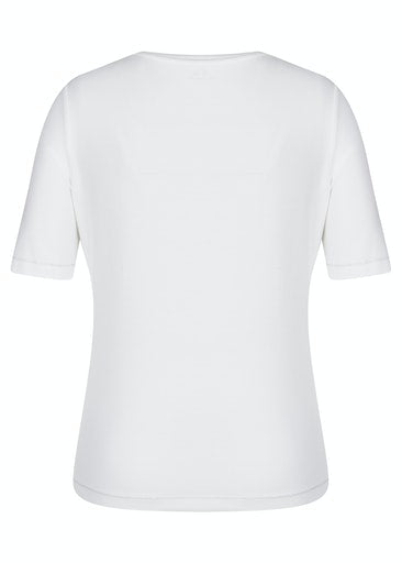 Short Sleeve Round Neck T-shirt - Natural