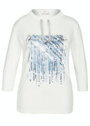 Melbourne 3/4 Sleeve Print T-shirt - Natural