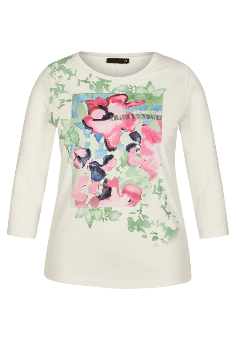 Positano Front Print T-Shirt - Natural