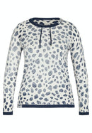 Atlanta Round Neck Print Jumper - Vanilla