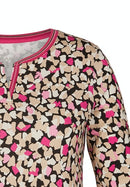 Milano 3/4 Sleeve Print T-Shirt - Ginger