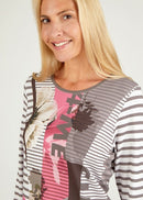 Vancouver 3/4 Sleeve T-Shirt - Taupe