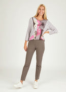 Vancouver 3/4 Sleeve T-Shirt - Taupe