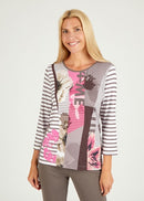 Vancouver 3/4 Sleeve T-Shirt - Taupe