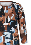San Jose Long Sleeve Print T-Shirt - Calvados