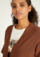 San Jose Long Open Cardigan - Calvados