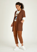 San Jose Long Open Cardigan - Calvados