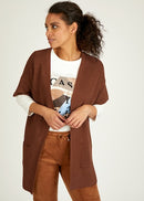 San Jose Long Open Cardigan - Calvados