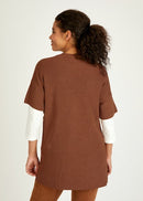 San Jose Long Open Cardigan - Calvados