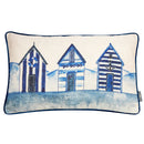 Faux Linen Beach Huts Cushion