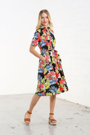 Daisy Shirt Dress - Black