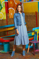 Amilia Dress - Sky Polkadot