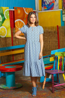 Amilia Dress - Sky Polkadot