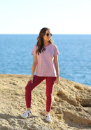 Renew Sai Stripe T-Shirt - Rose
