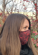 Face Mask Red Lace