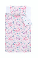 Woodland Unicorn And Stars Duvet Cover Set - Pink