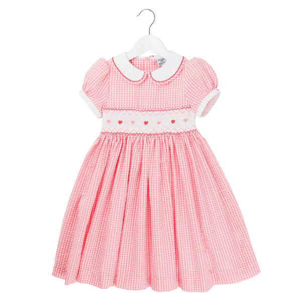 Robyn Hand Smocked Dress - Coral