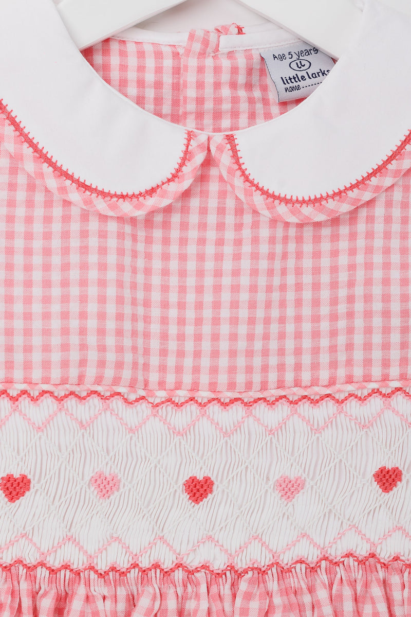 Robyn Hand Smocked Dress - Coral